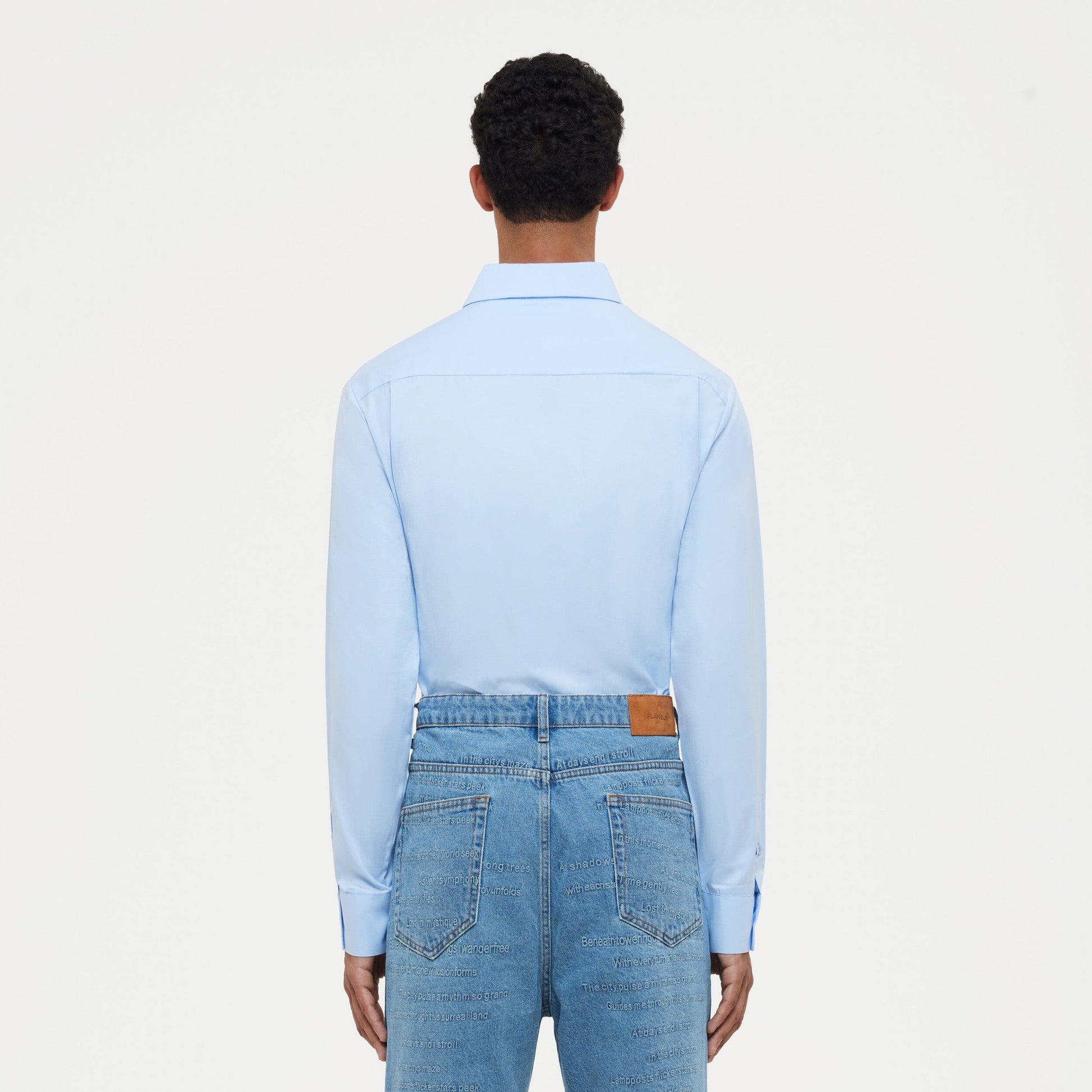 Cotton Poplin Shirt | Blue