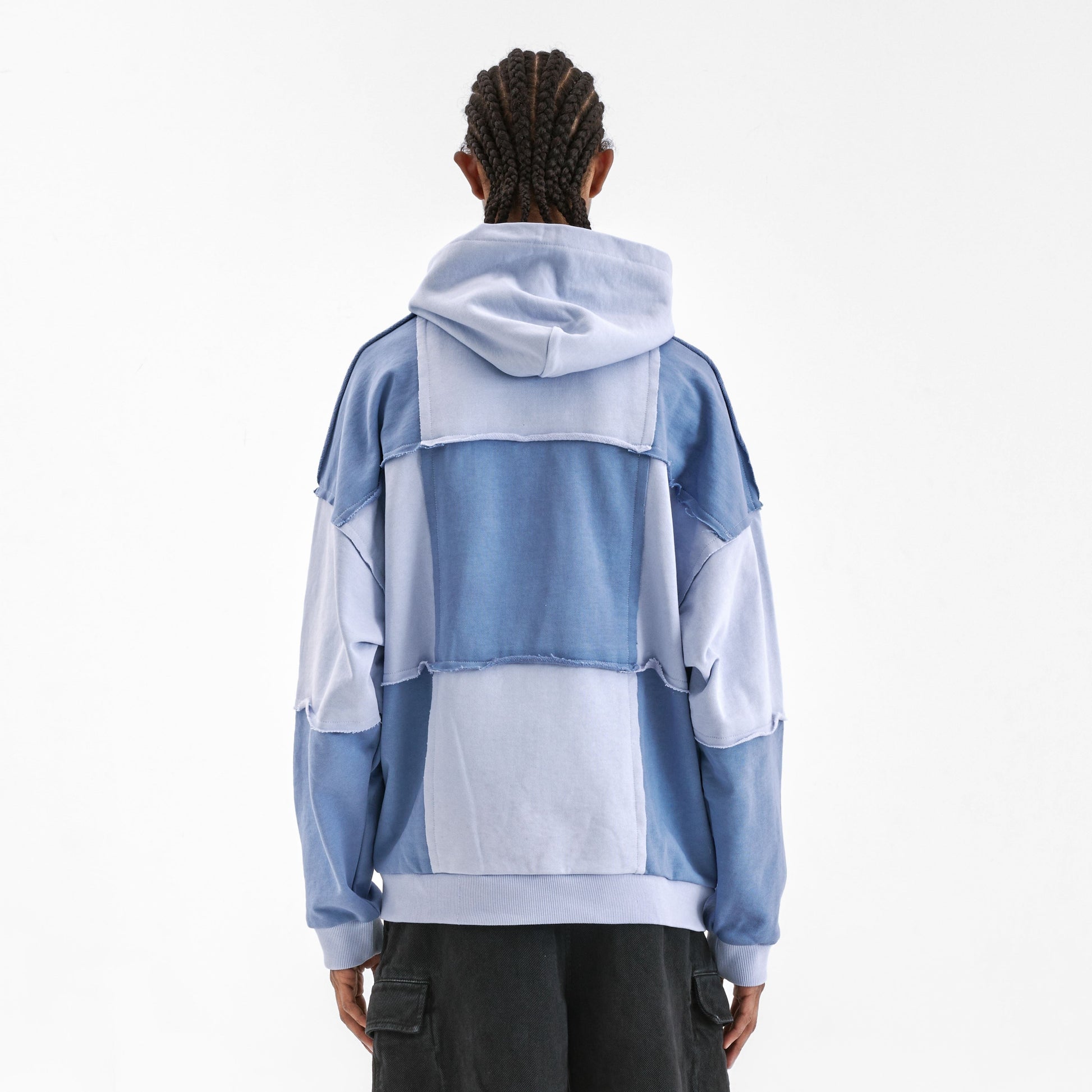 Cut and Sew Hoodie | Blue