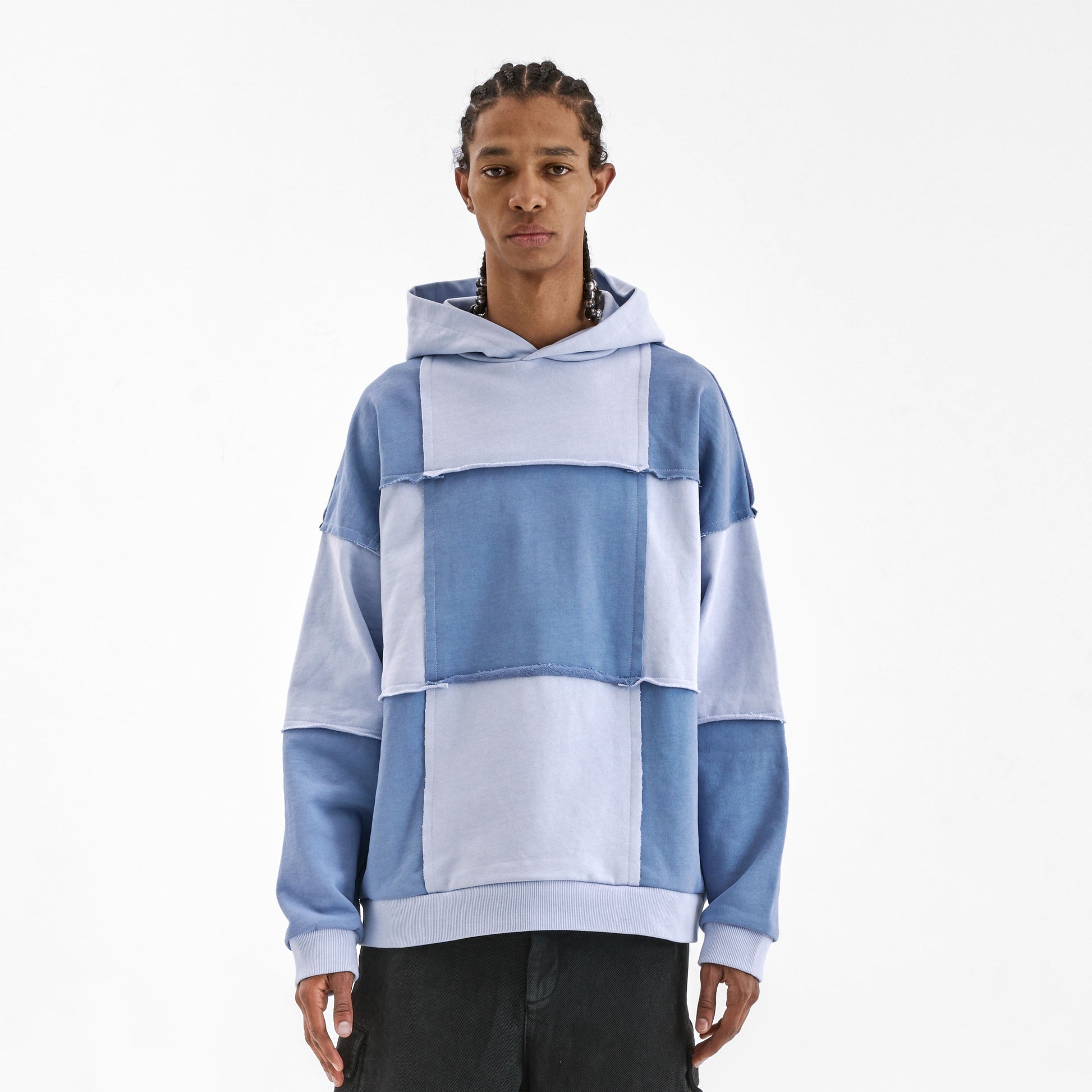 Cut and Sew Hoodie | Blue