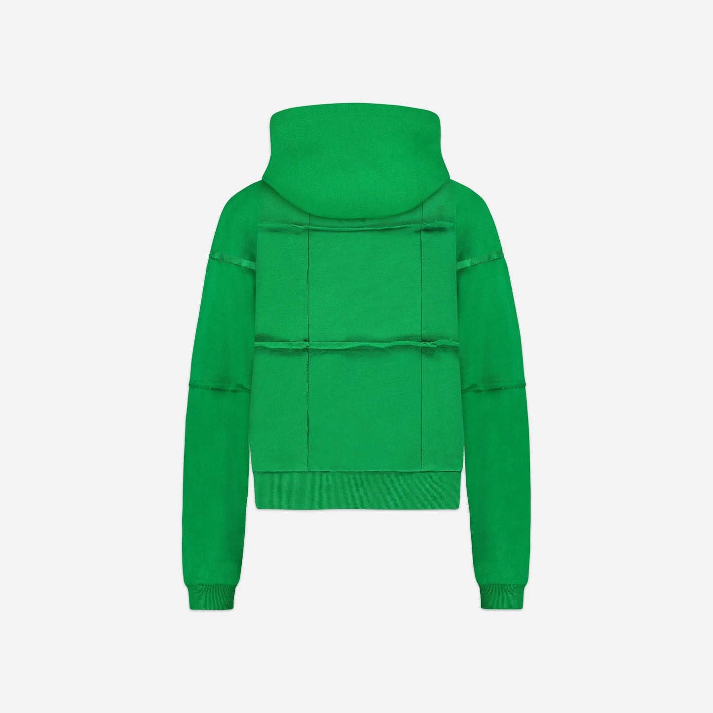 Cut and Sew Zip-Up Hoodie | Green