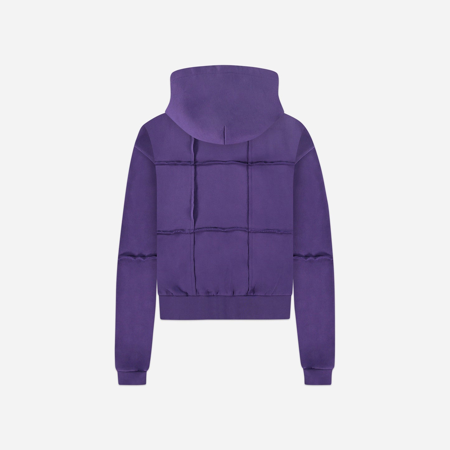 Cut and Sew Zip-Up Hoodie Purple