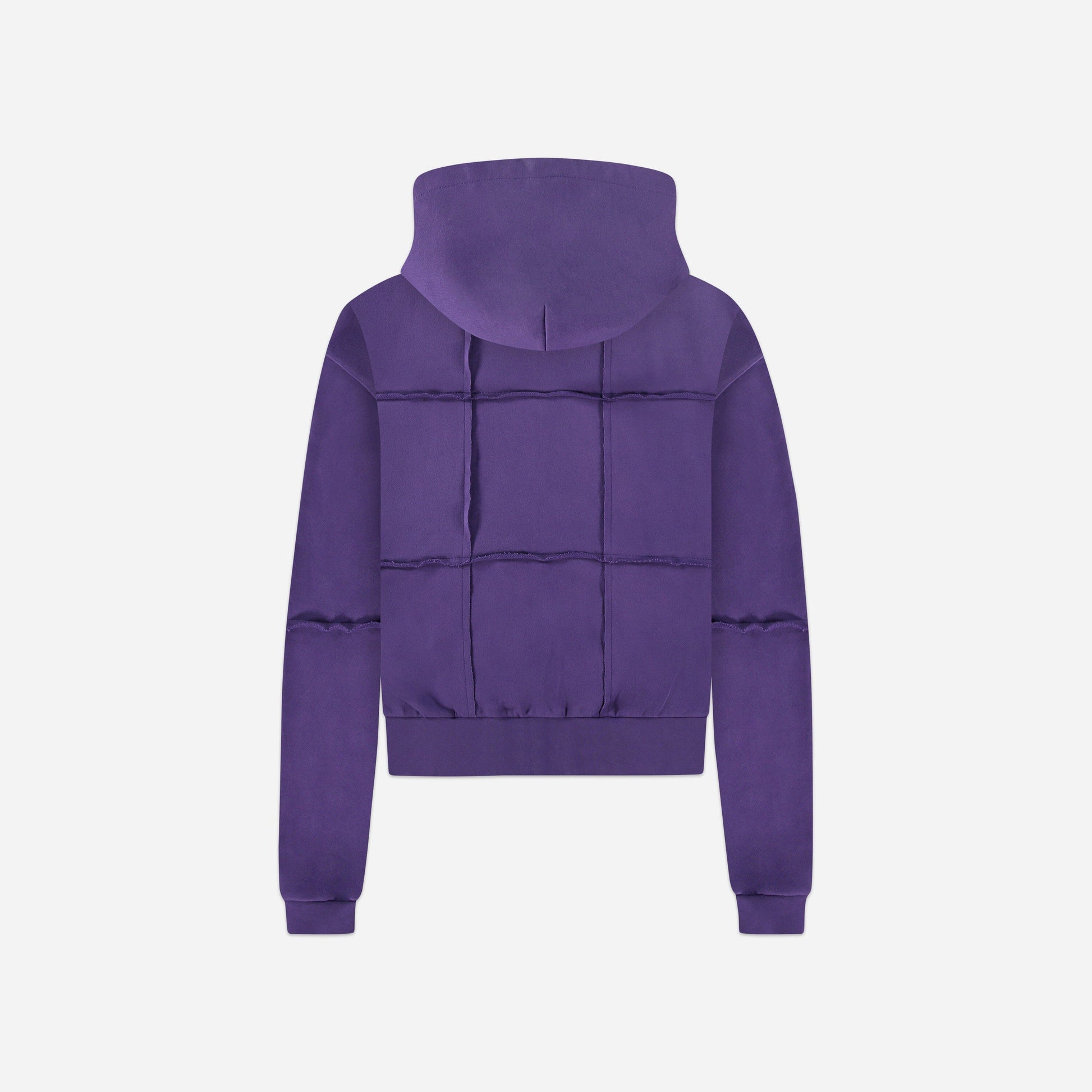 Cut and Sew Zip-Up Hoodie Purple