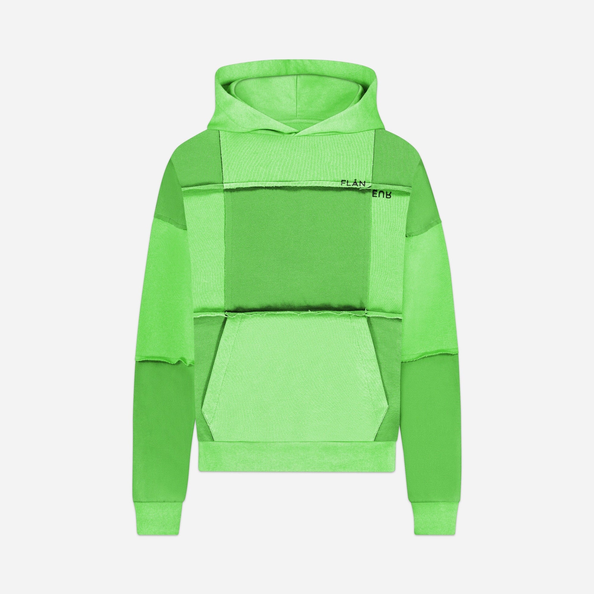 Cut & Sew Hoodie | Neon Green