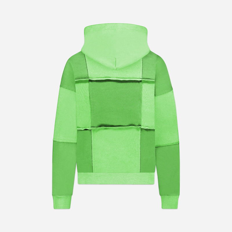 Cut & Sew Hoodie | Neon Green