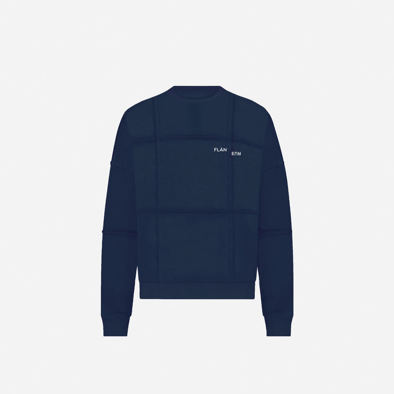 Cut & Sew Sweater | Deep Blue
