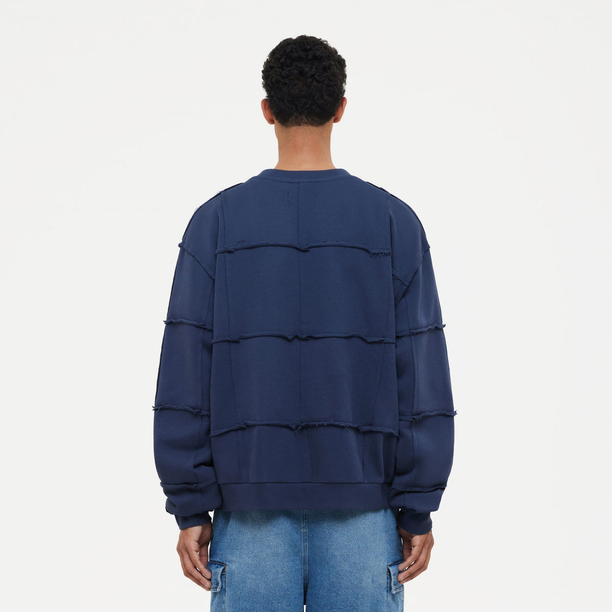 Cut & Sew Sweater | Deep Blue