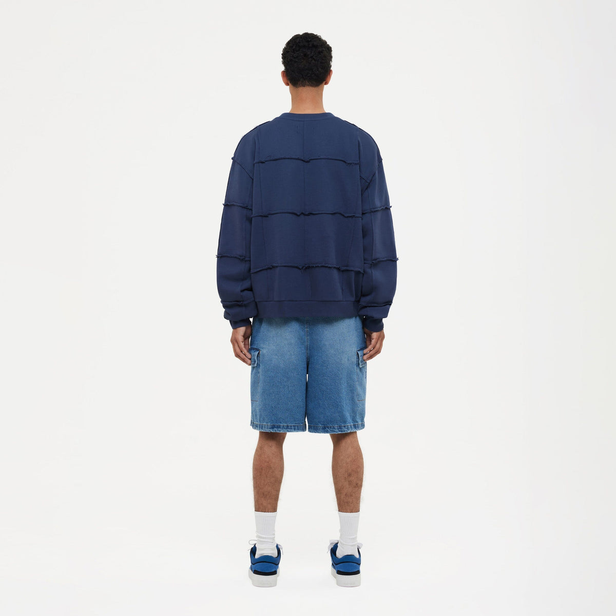 Cut & Sew Sweater | Deep Blue
