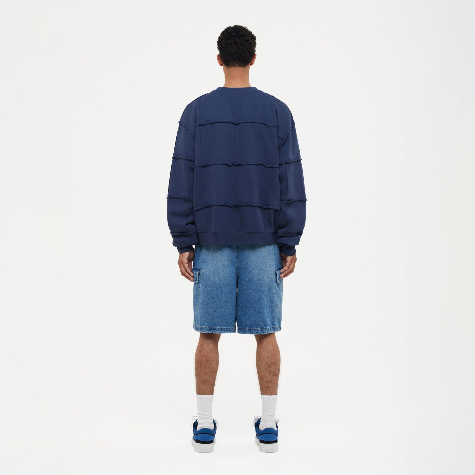 Cut & Sew Sweater | Deep Blue