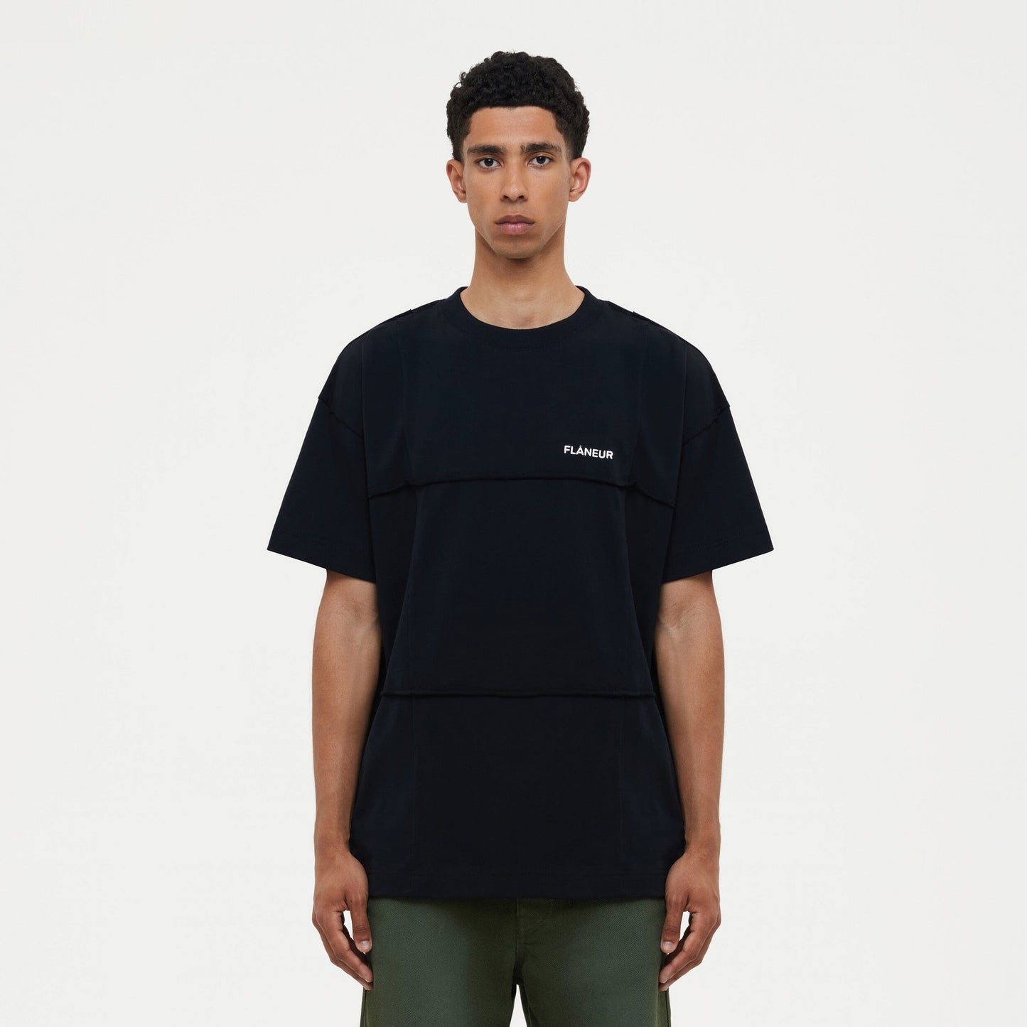 Cut & Sew T-Shirt | Black