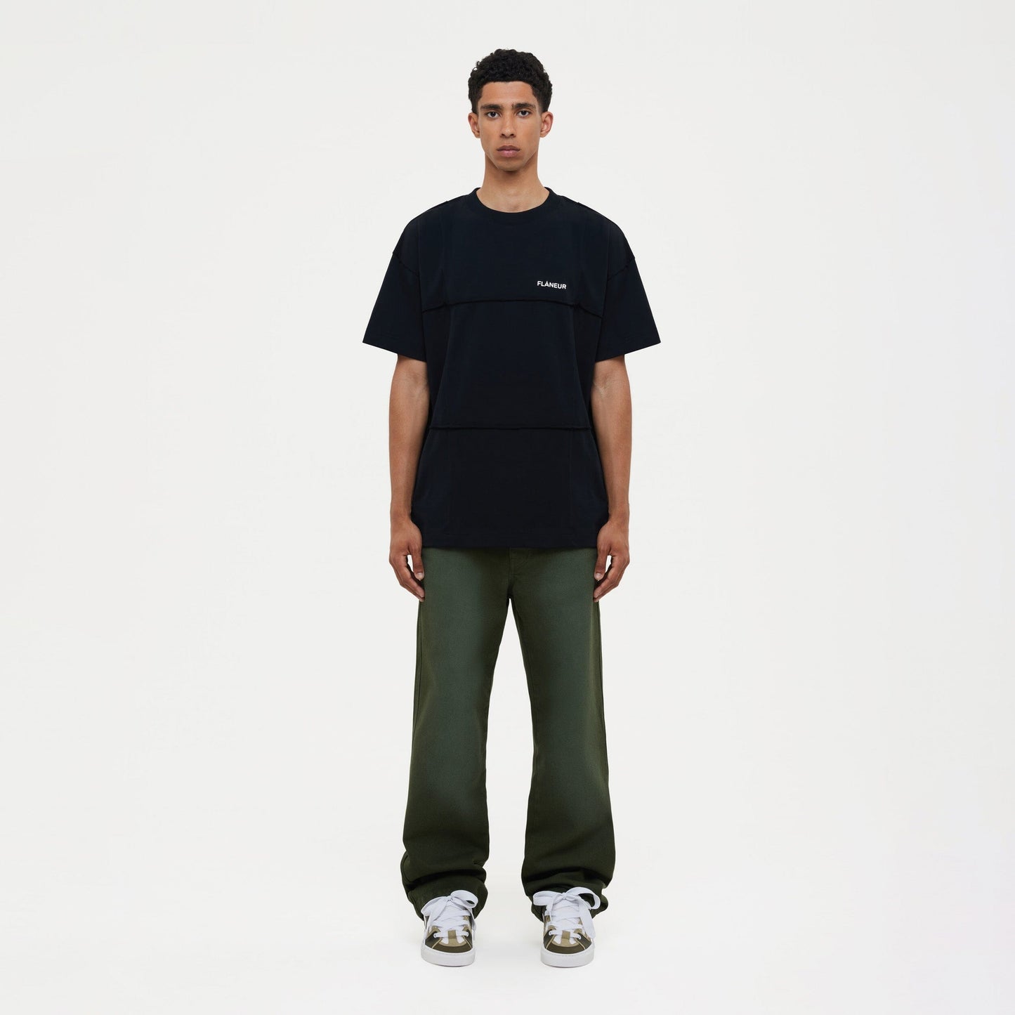Cut & Sew T-Shirt | Black