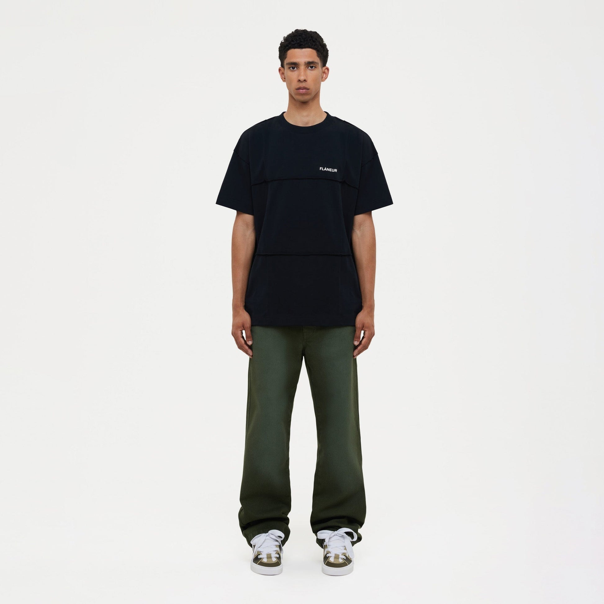 Cut & Sew T-Shirt | Black