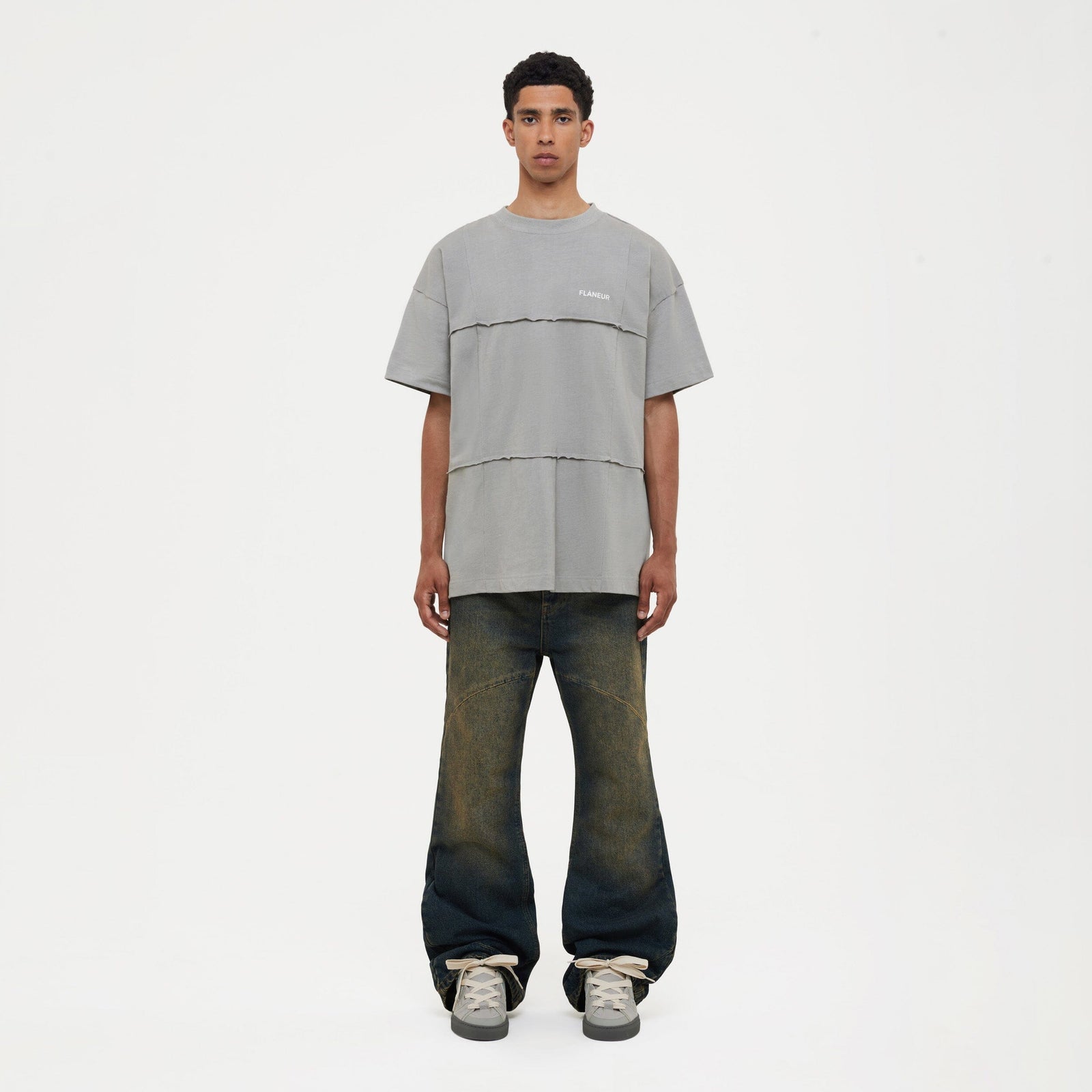 Cut & Sew T-Shirt | Concrete Grey