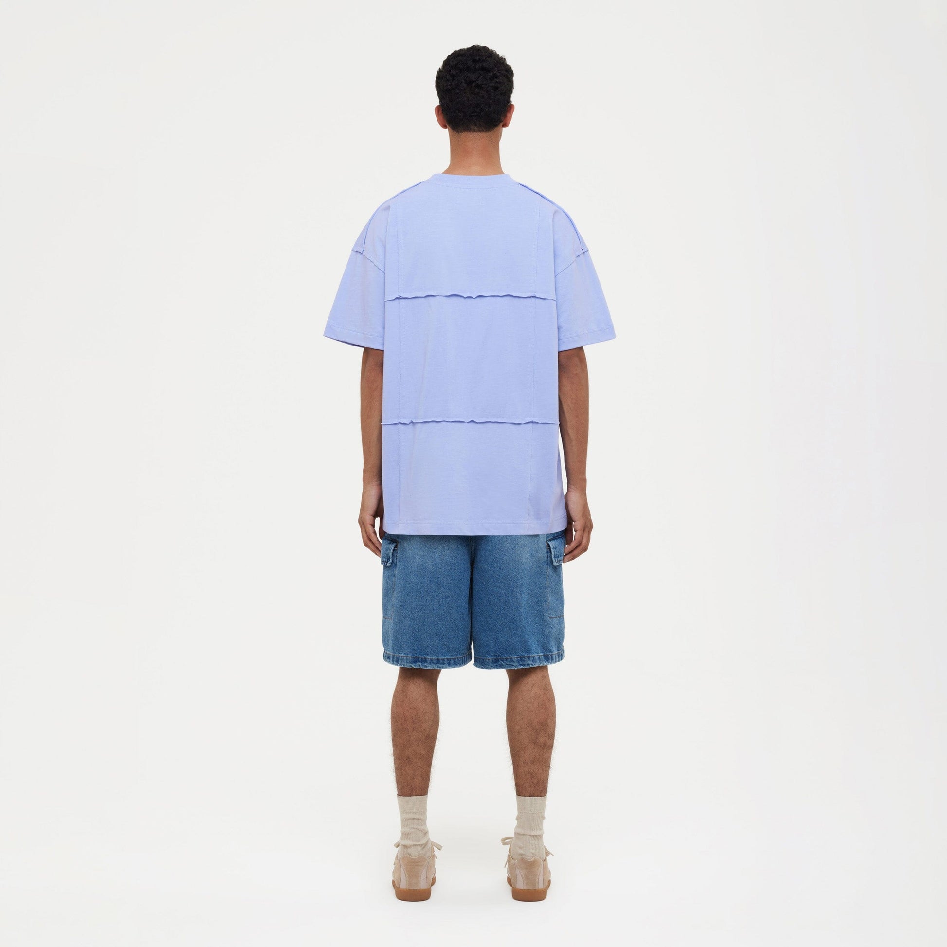 Cut & Sew T-Shirt Purple