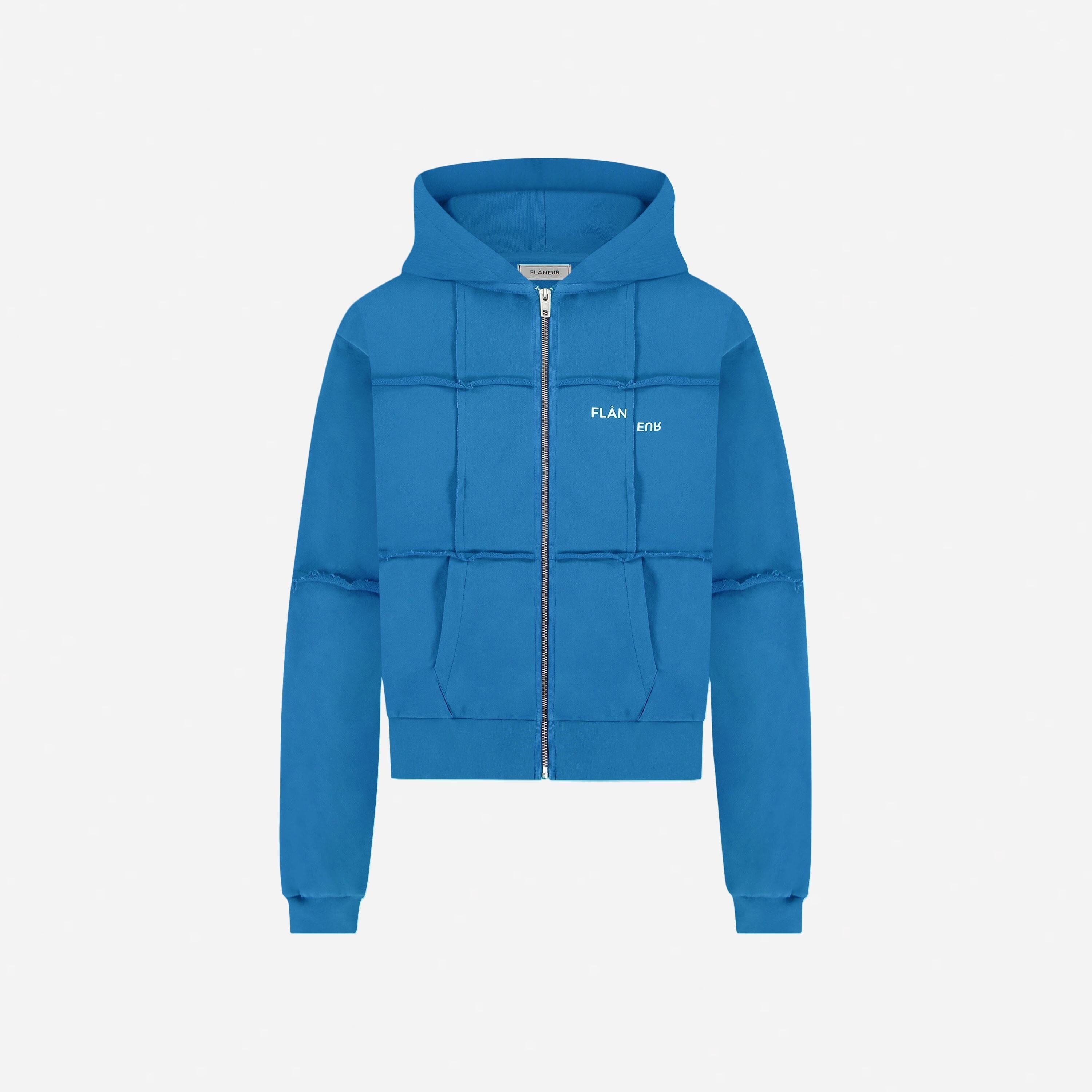 Cut & Sew Zip-Up Hoodie – FLÂNEUR