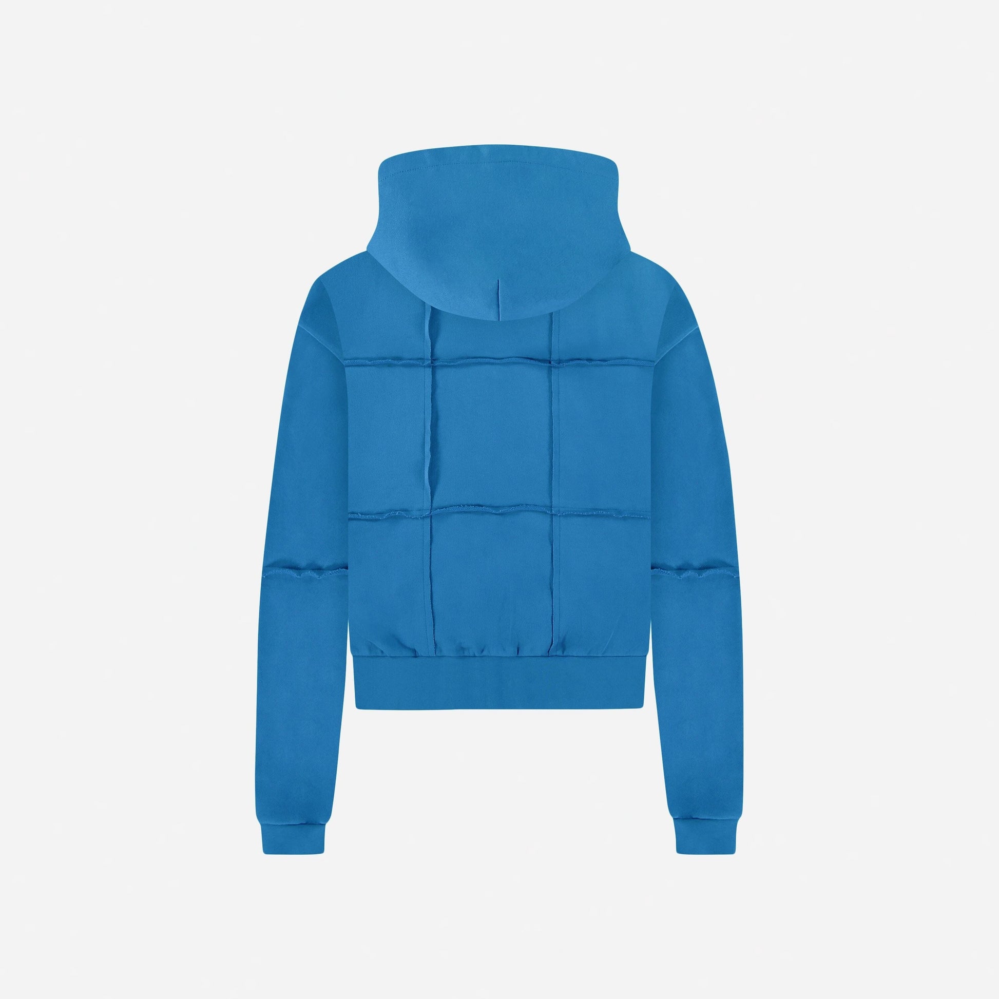 Cut & Sew Zip-Up Hoodie | Cobalt Blue