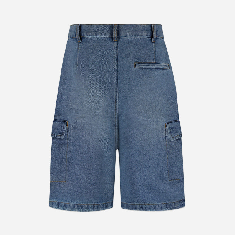 Denim Cargo Shorts | Blue