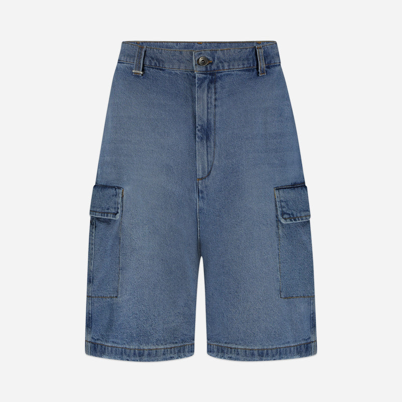 Denim Cargo Shorts | Blue