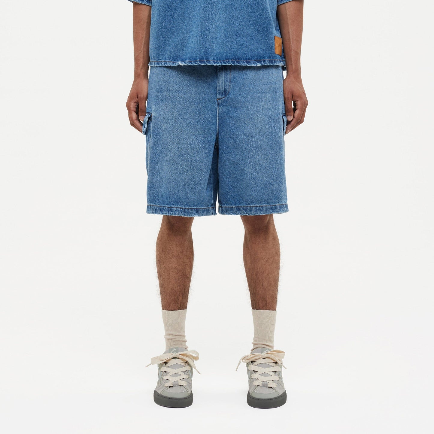 Denim Cargo Shorts Blue