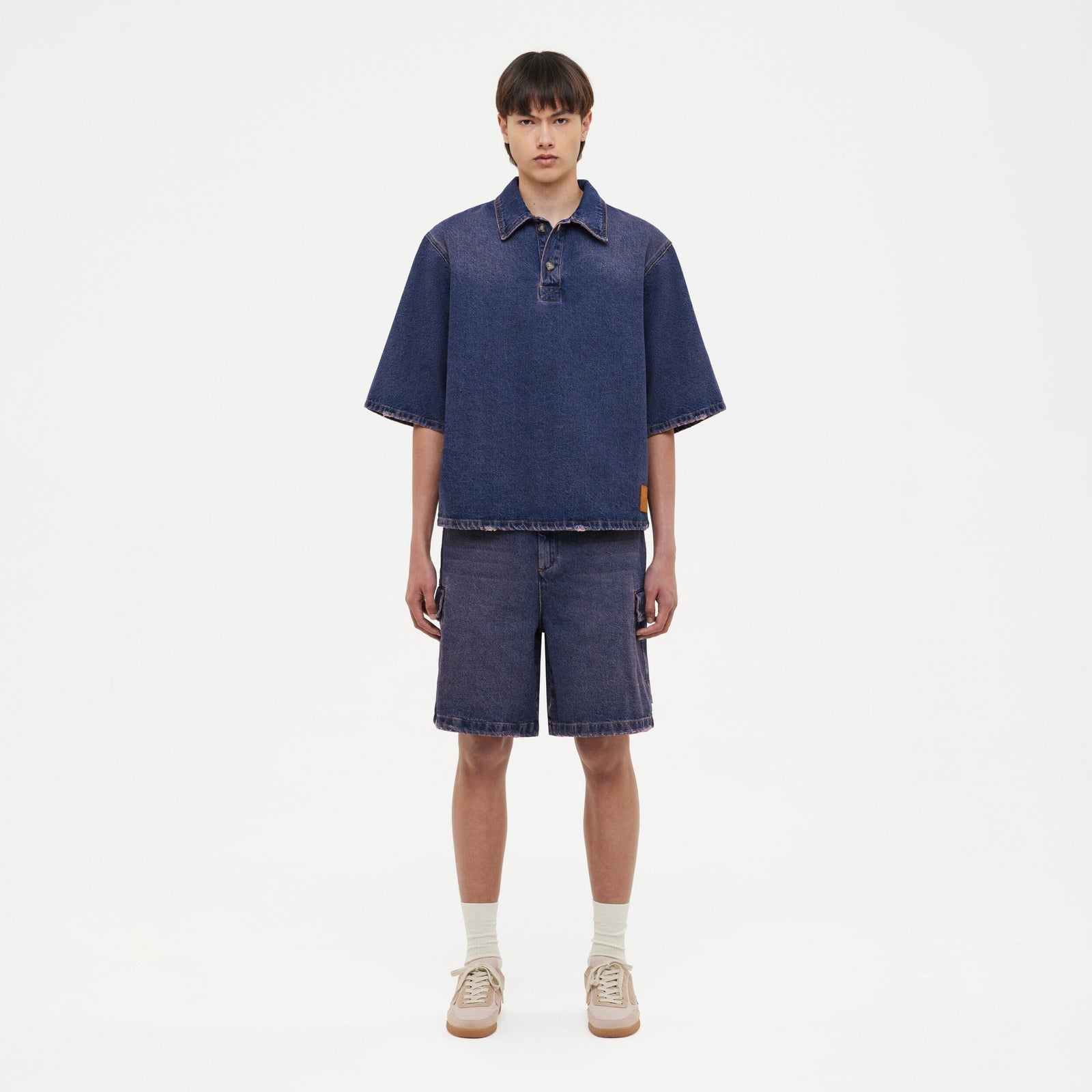Denim Cargo Shorts | Violet Wash