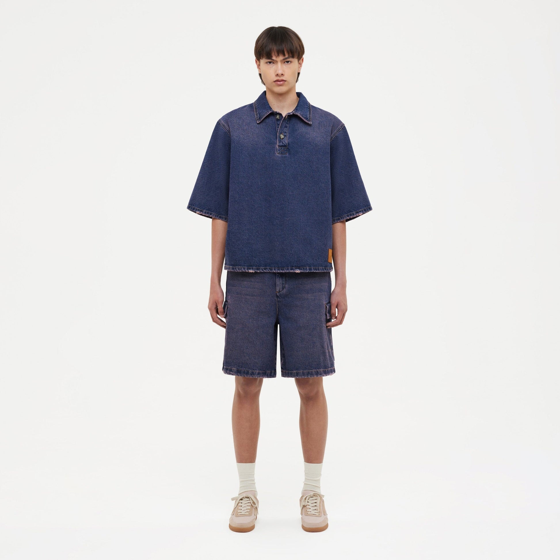 Denim Cargo Shorts | Violet Wash