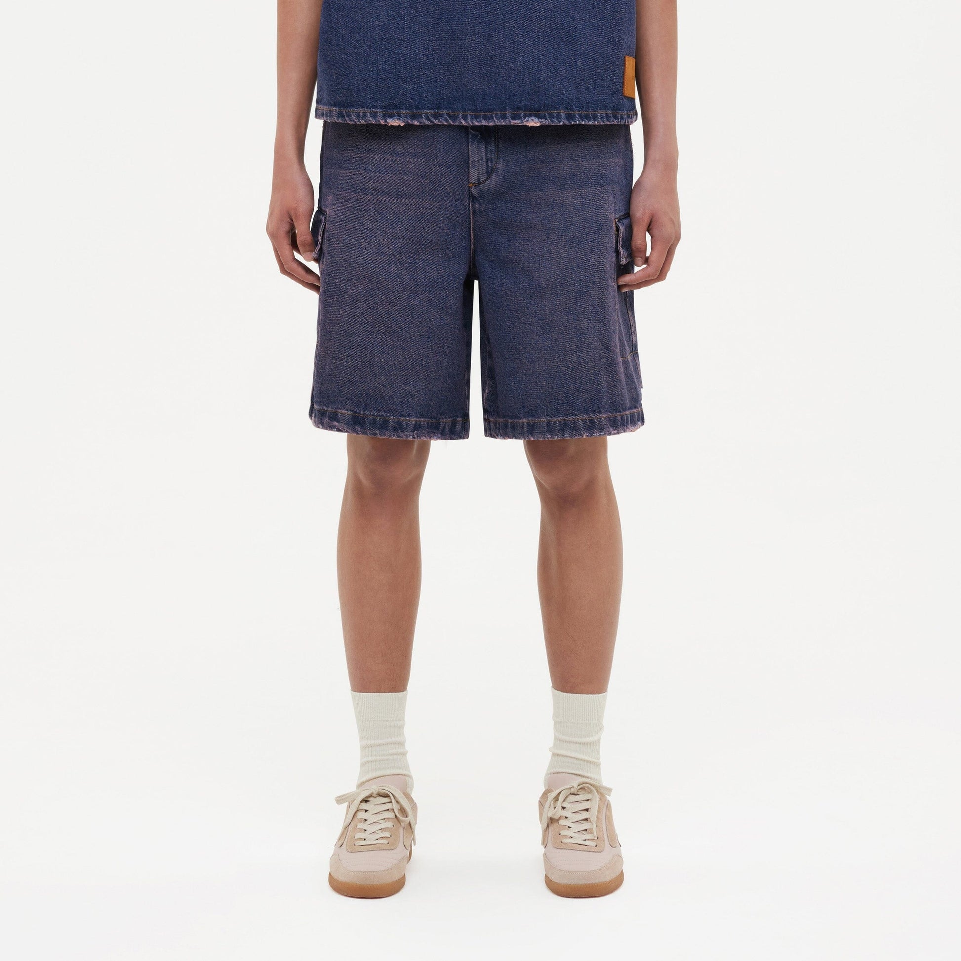 Denim Cargo Shorts | Violet Wash