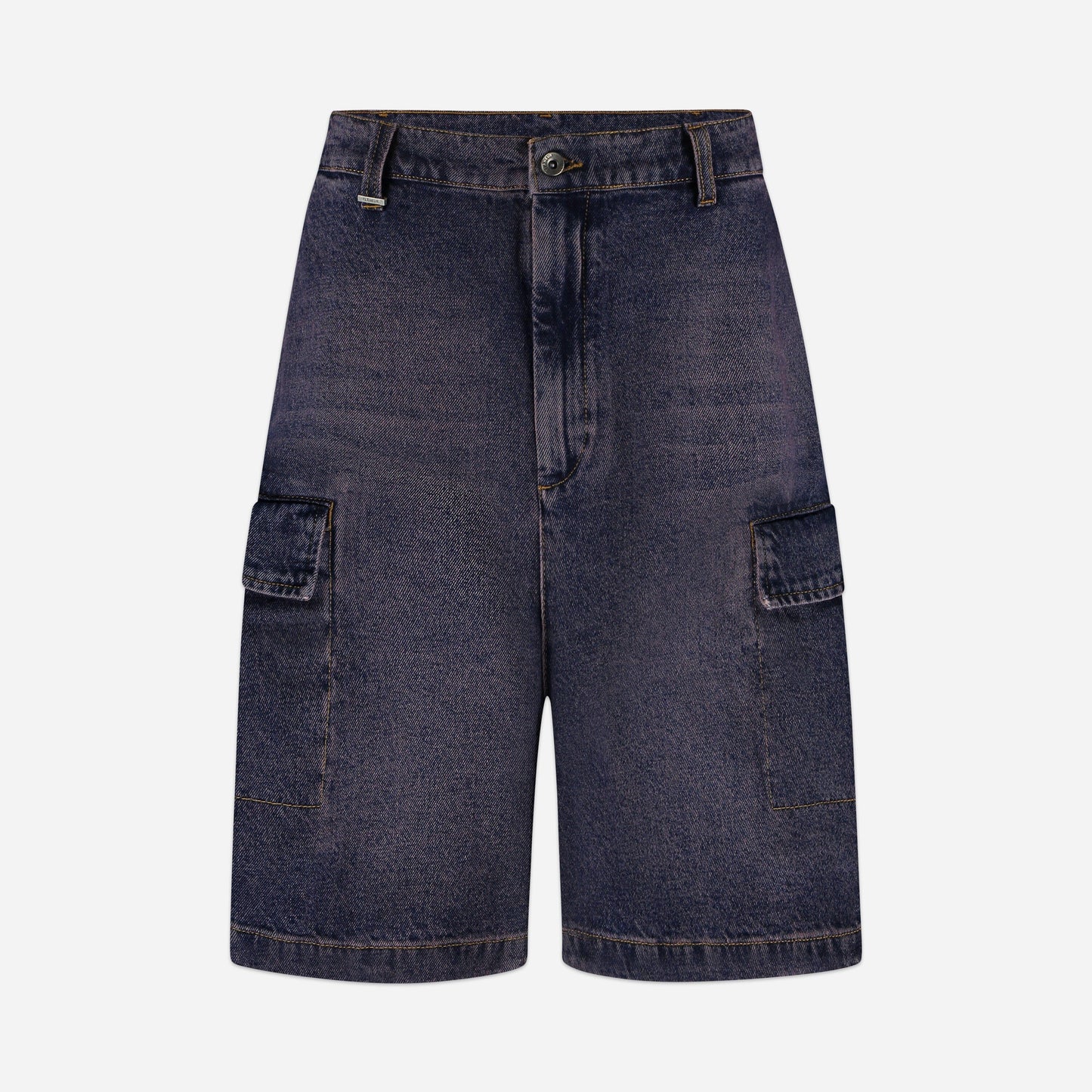 Denim Cargo Shorts Violet Wash