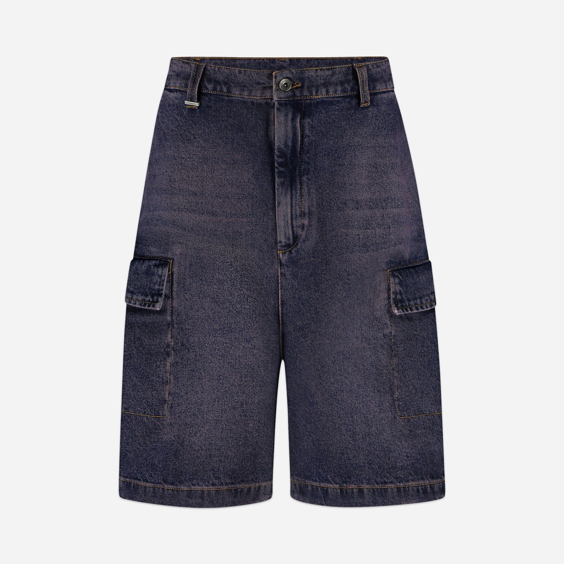 Denim Cargo Shorts Violet Wash