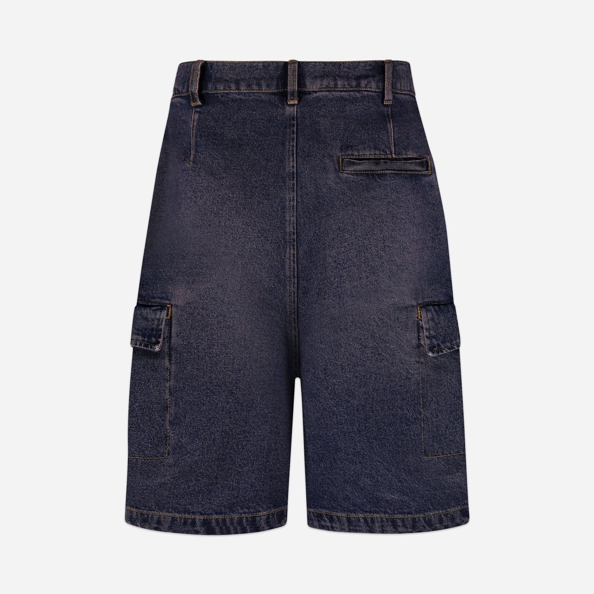 Denim Cargo Shorts Violet Wash