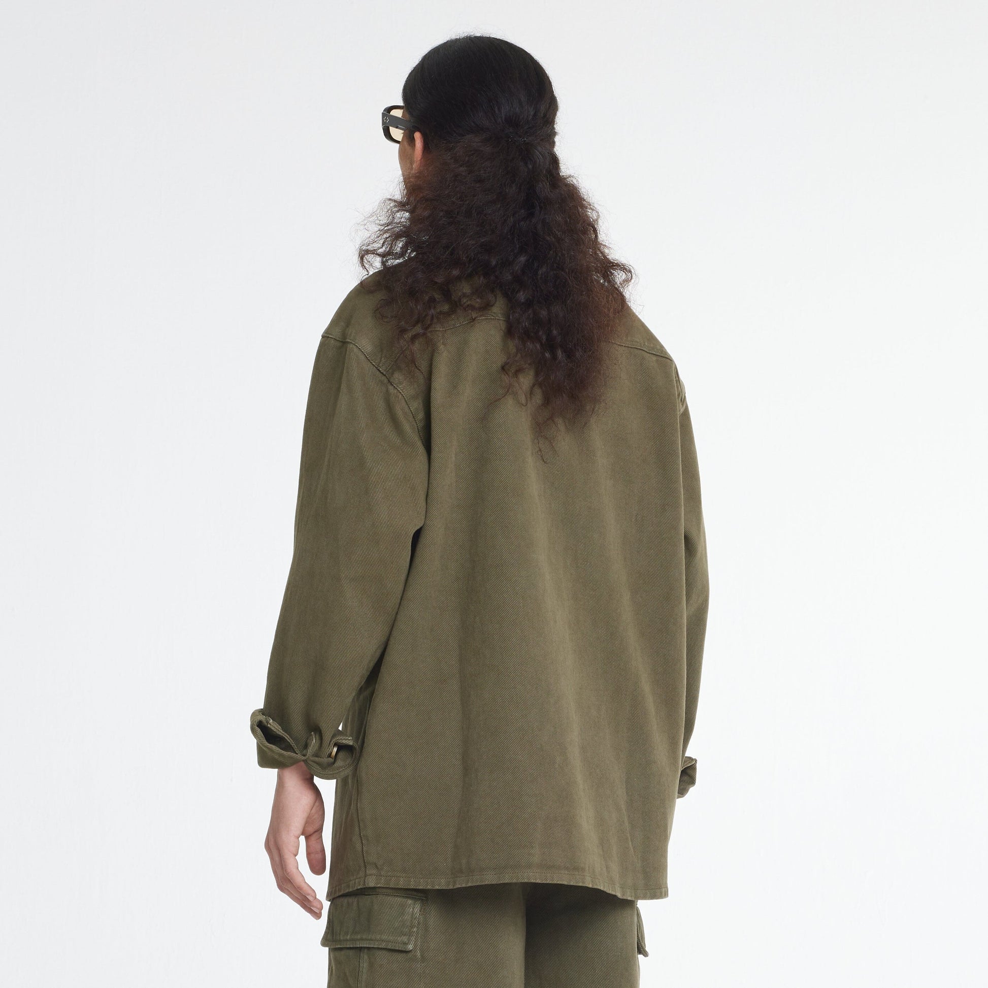 Denim Shirt | Army Green