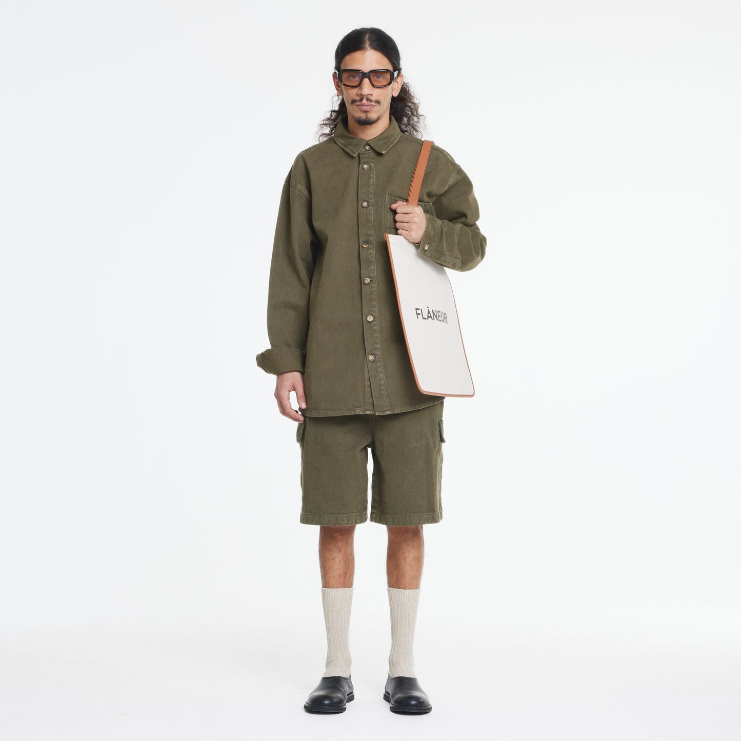 Denim Shirt | Army Green