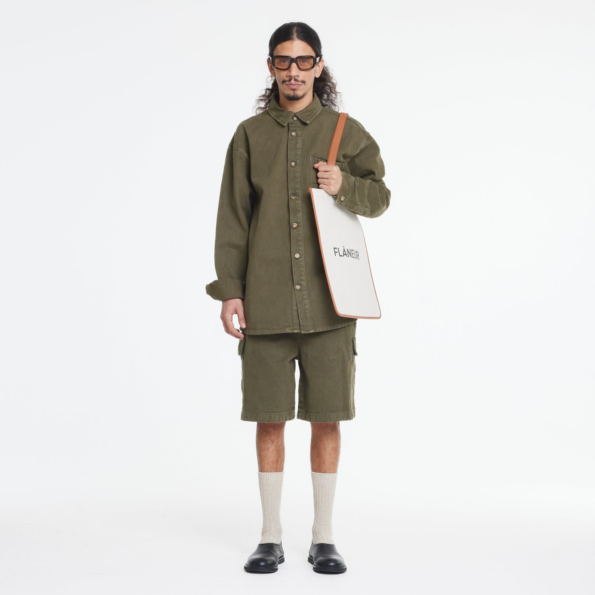 Denim Shirt | Army Green