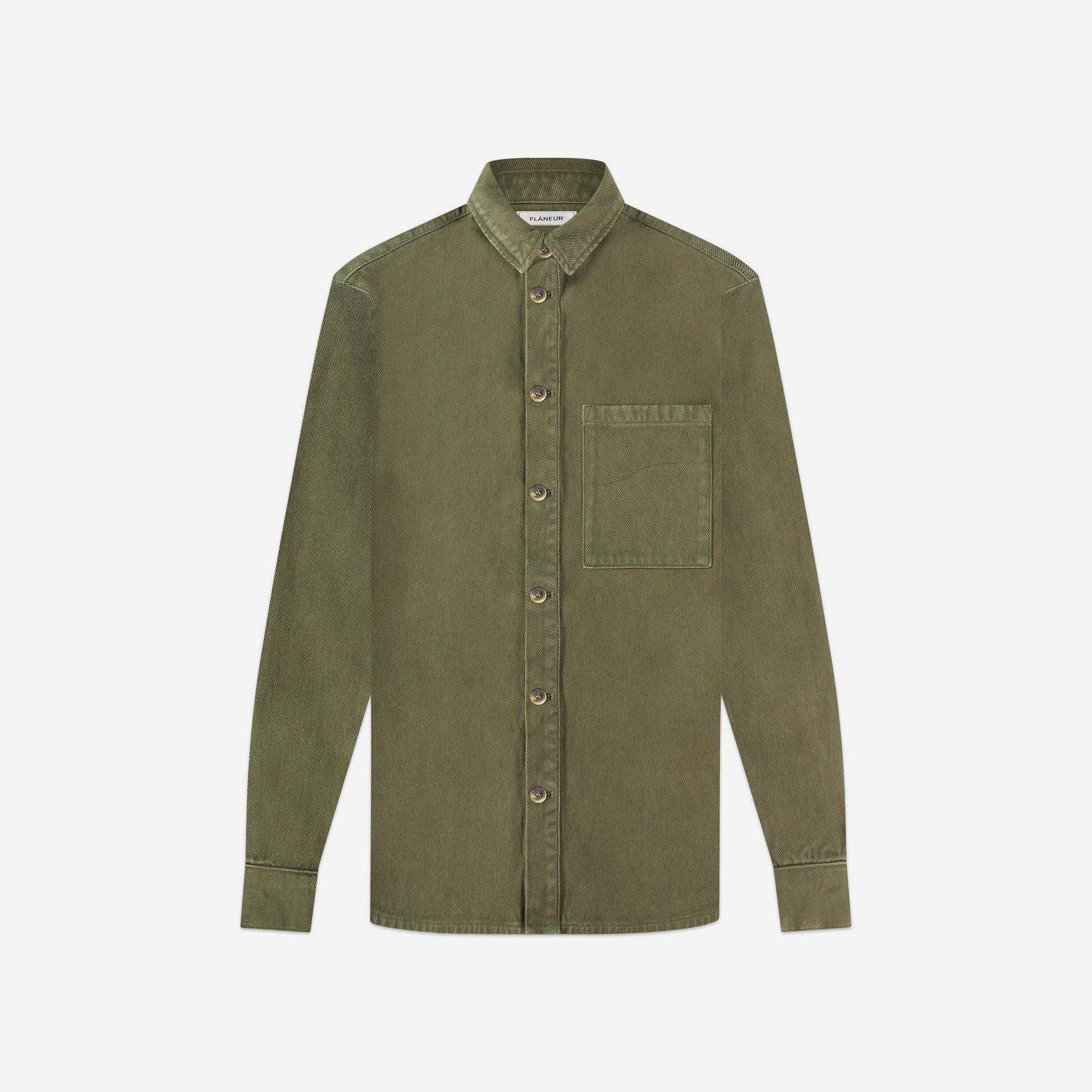 Denim Shirt | Army Green