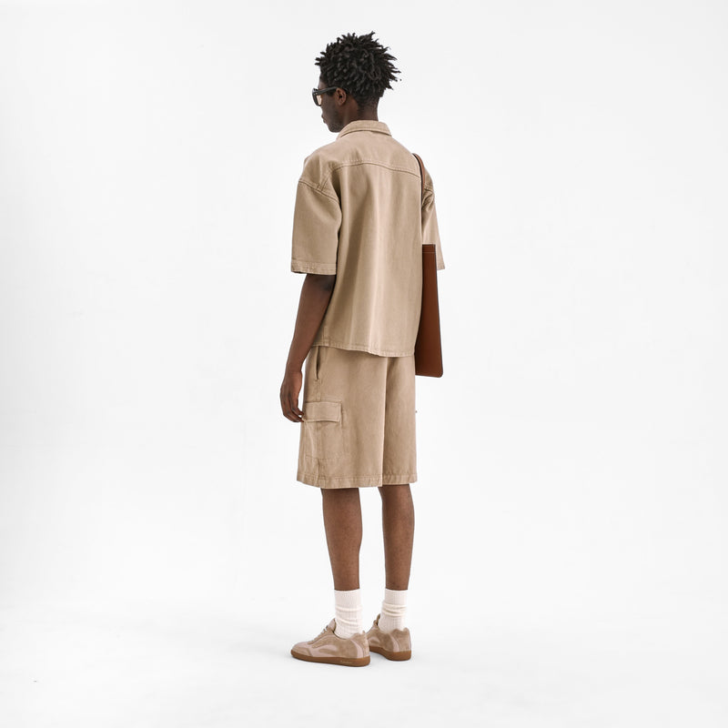 Denim Shirt | Beige