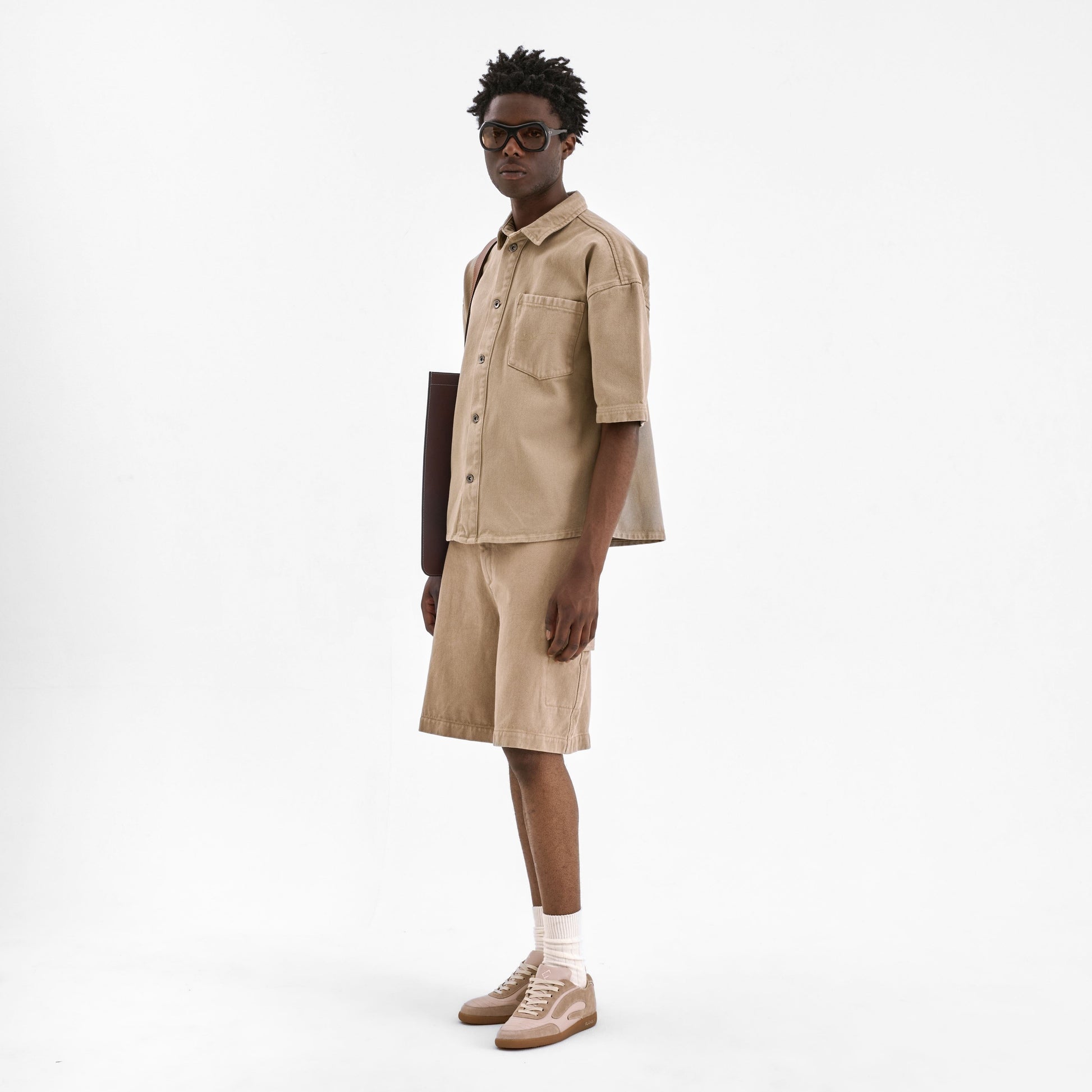 Denim Shirt | Beige