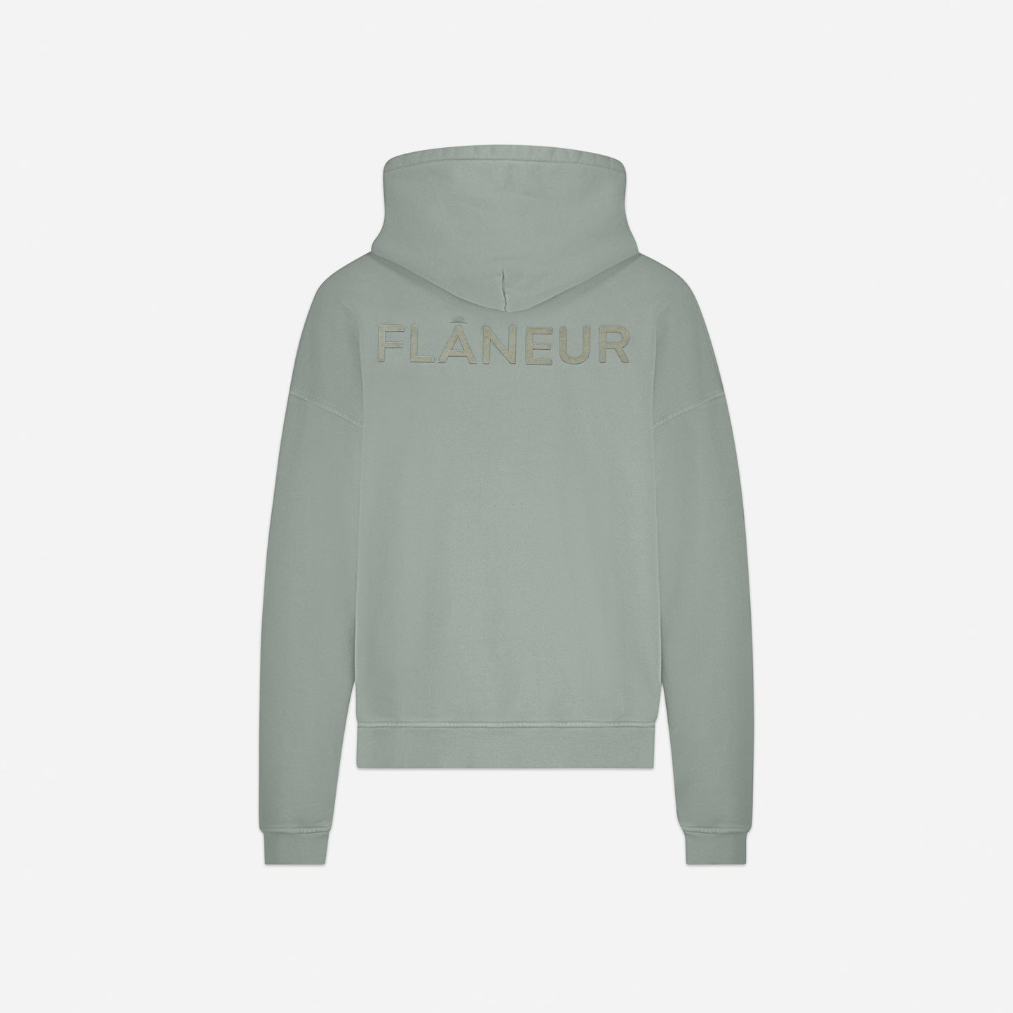 Double Logo Washed Hoodie (500GSM) | Sage