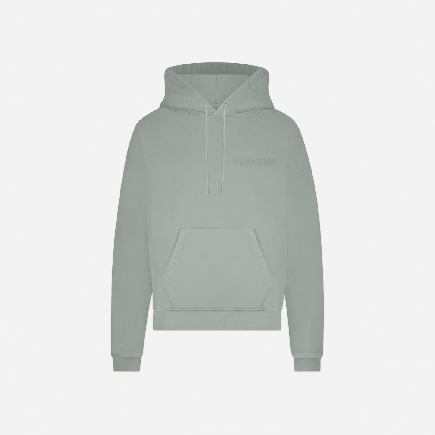 Double Logo Washed Hoodie (500GSM) | Sage