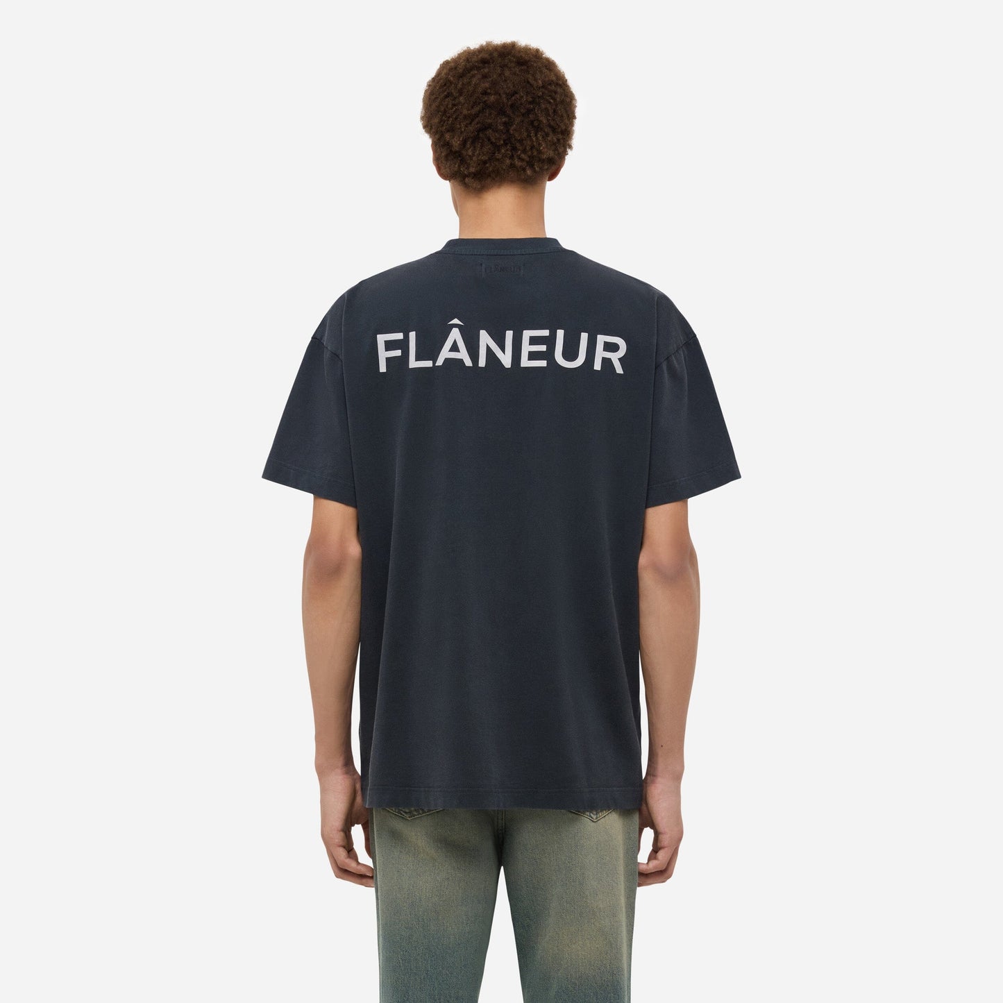 Double Logo Washed T-Shirt | Black