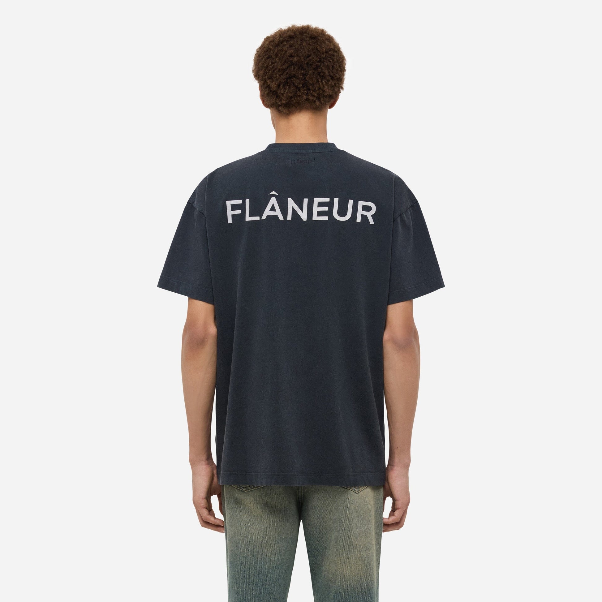 Double Logo Washed T-Shirt | Black
