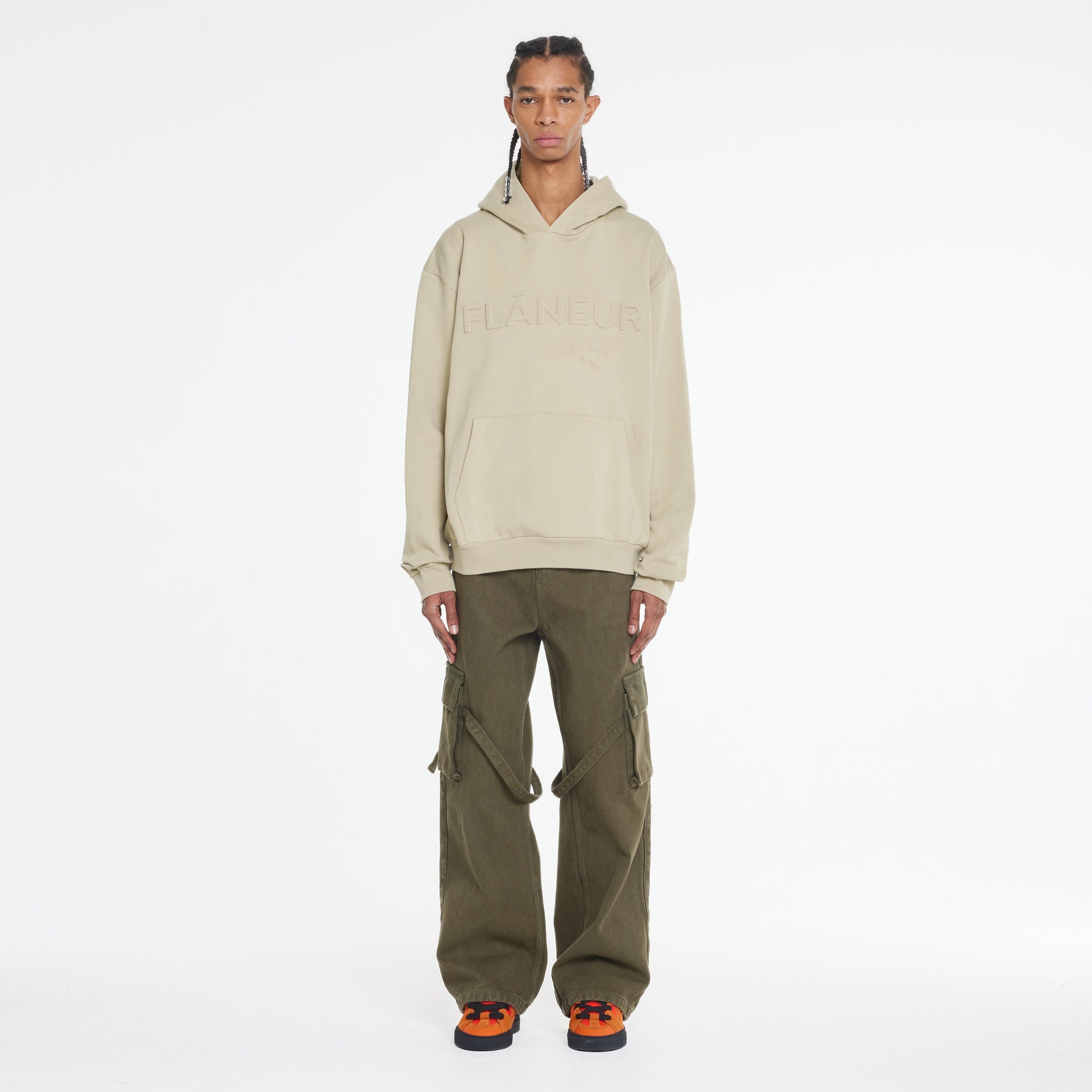 Embossed Hoodie | Sand