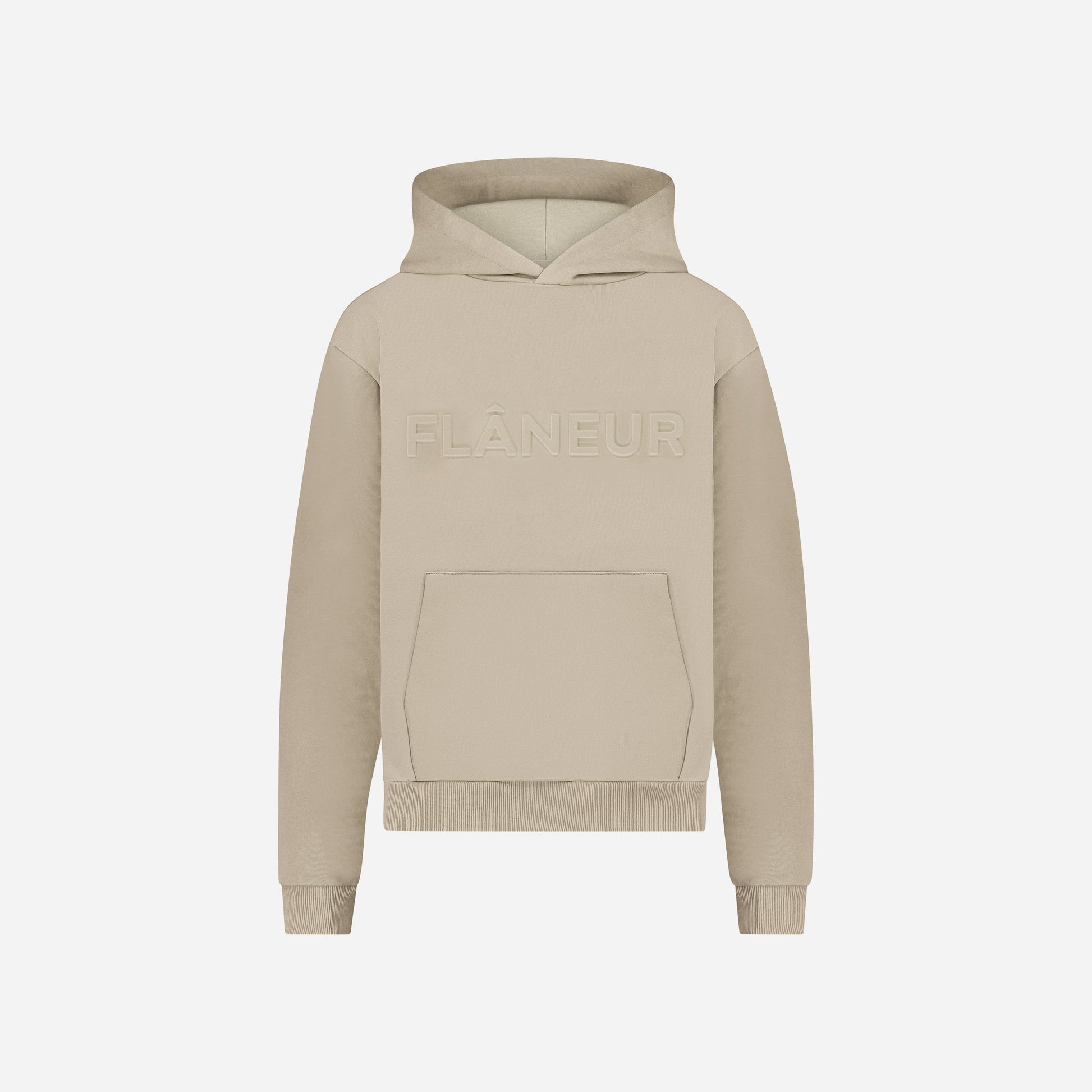 Embossed Hoodie Sand