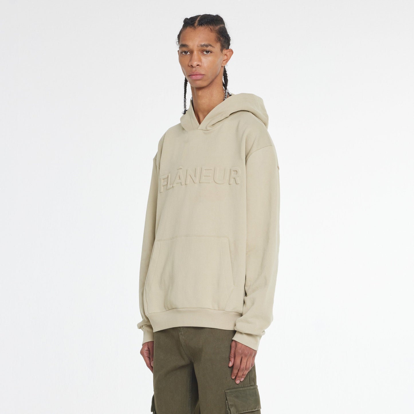 Embossed Hoodie | Sand