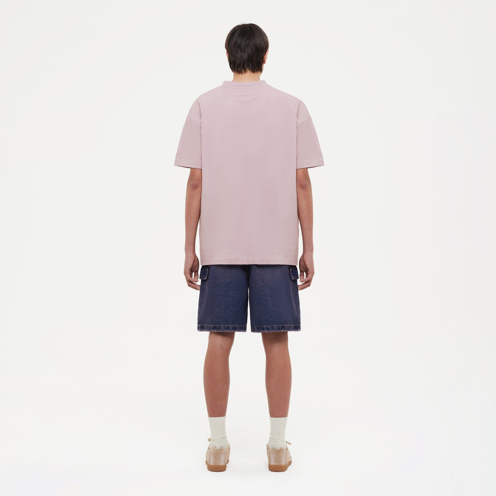 Embossed Logo T-Shirt | Soft Mauve