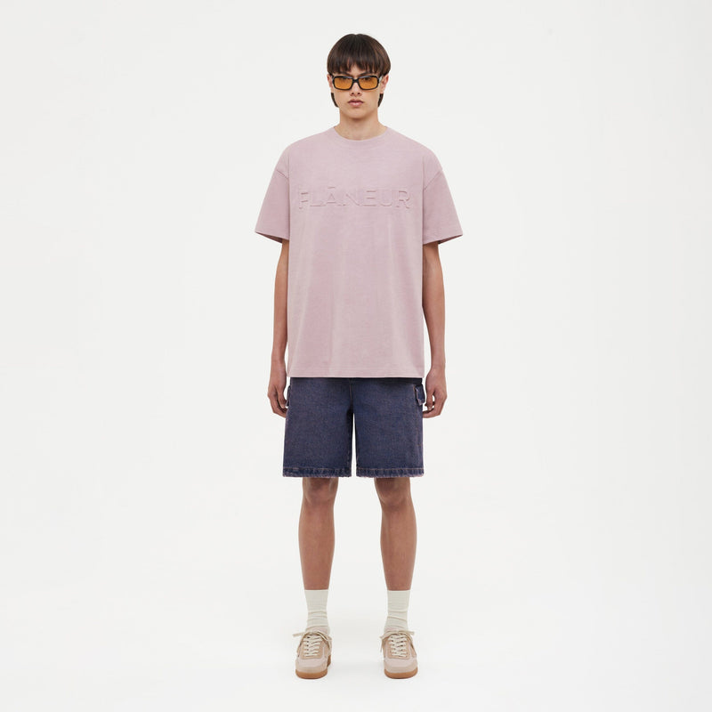 Embossed Logo T-Shirt | Soft Mauve