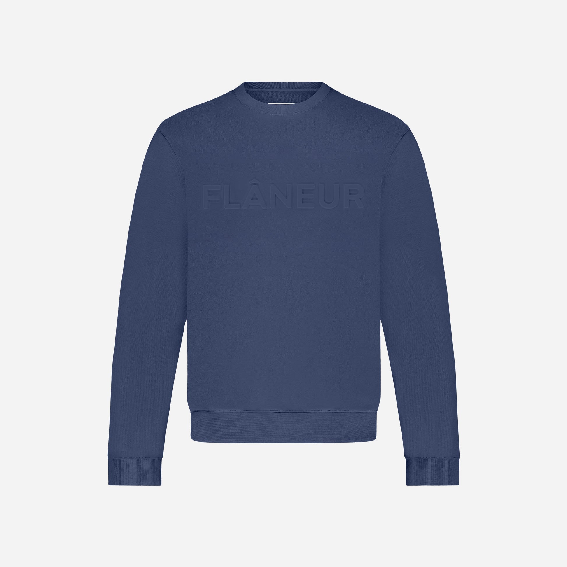 Embossed Sweater Deep Blue