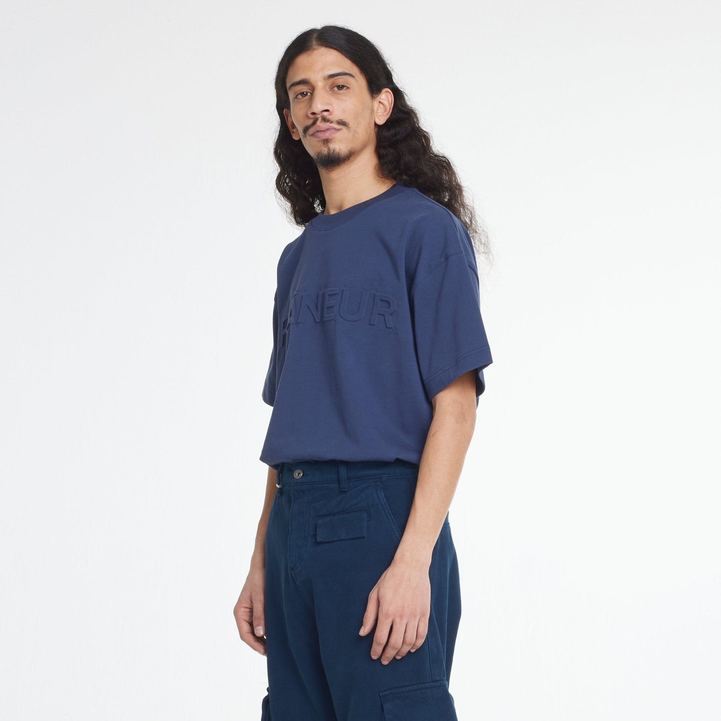 Embossed T-Shirt Deep Blue