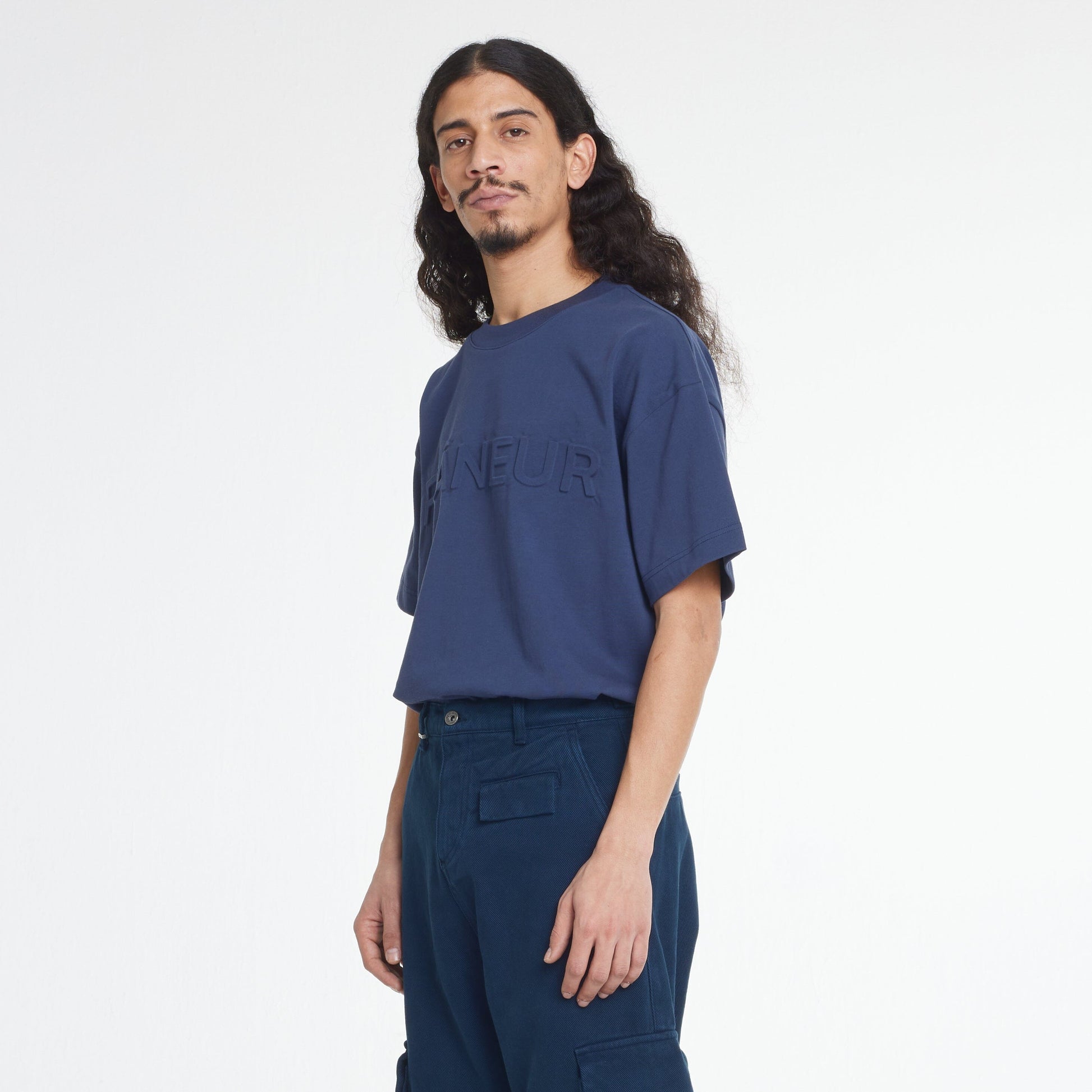 Embossed T-Shirt Deep Blue