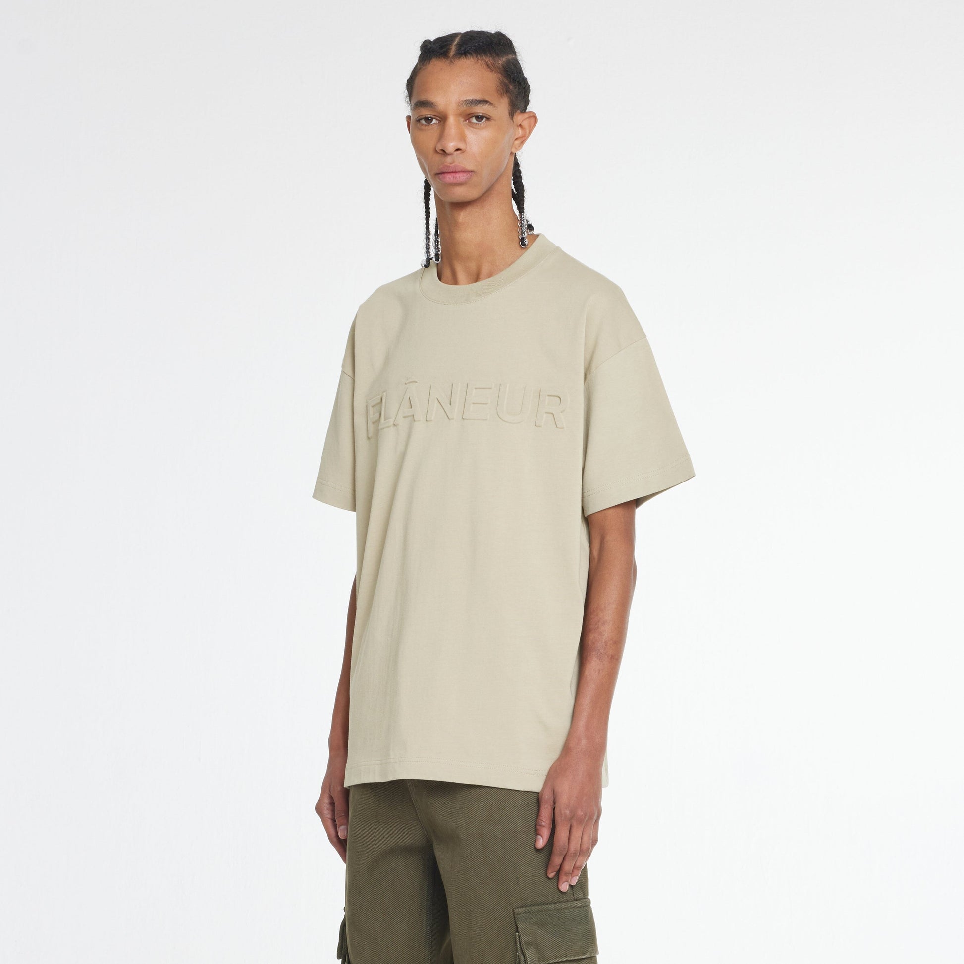 Embossed T-Shirt Sand