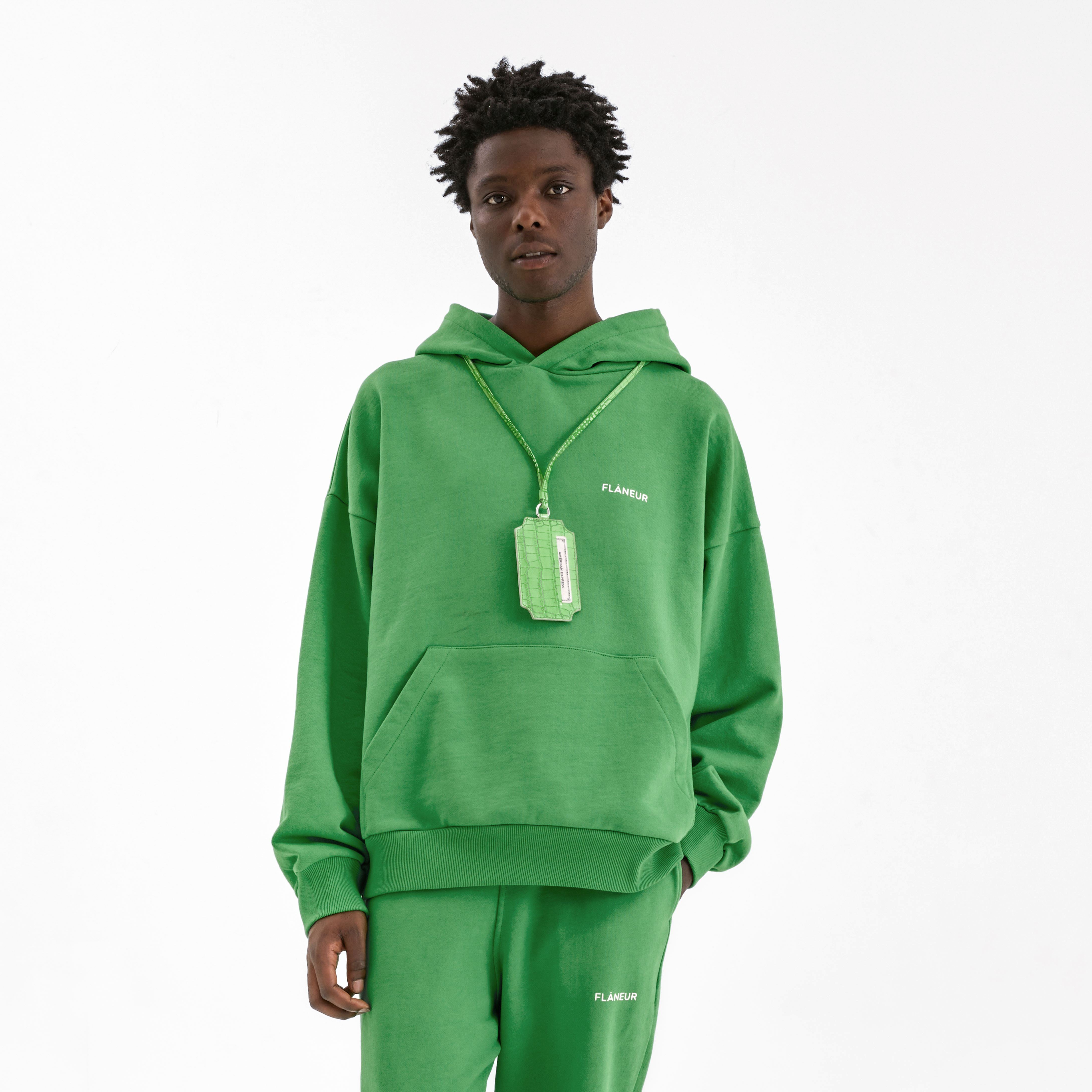 Essential Hoodie Green – FLÂNEUR