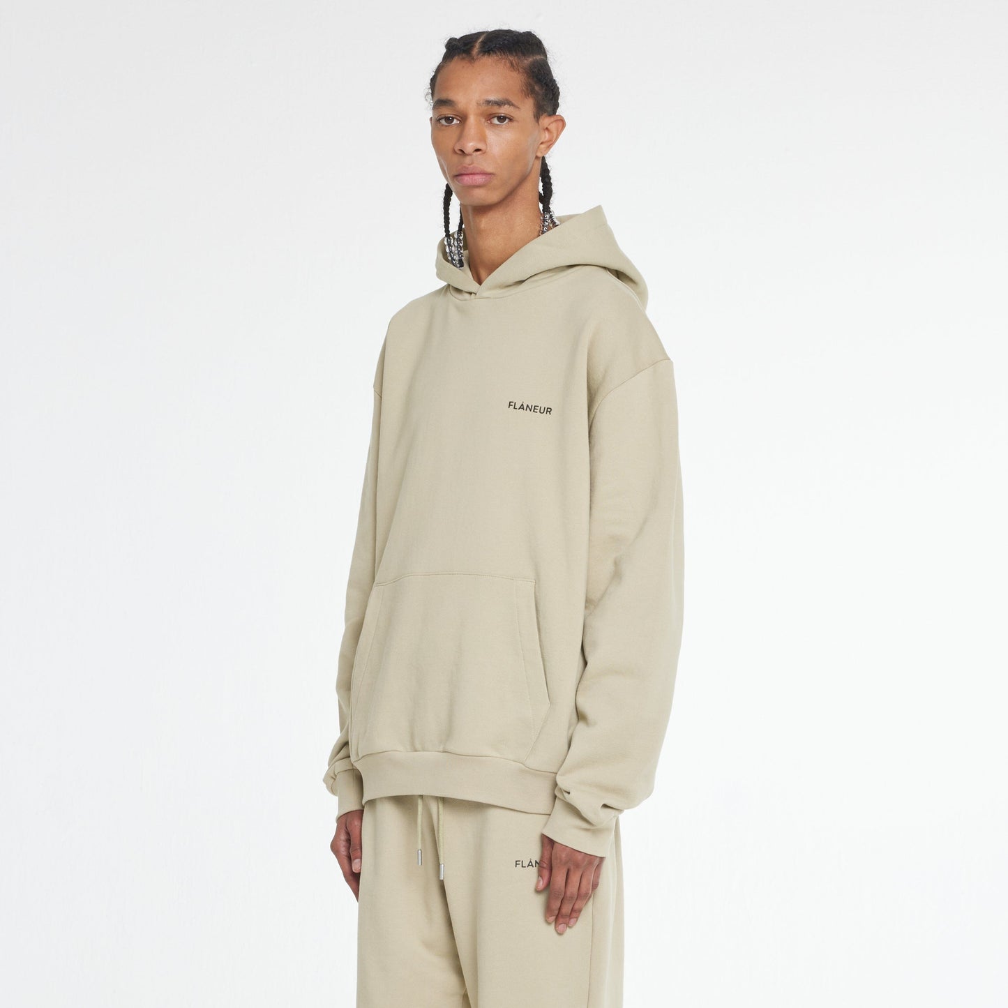 Essential Logo Hoodie Beige