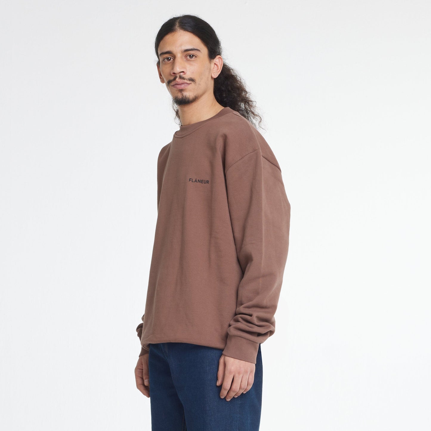 Essential Logo Sweater Brown